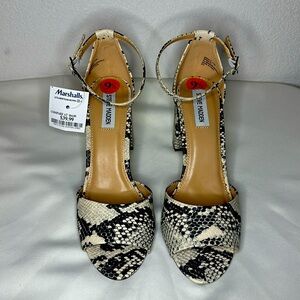 Steven Madden Snakeskin Block Heel Size 9.5